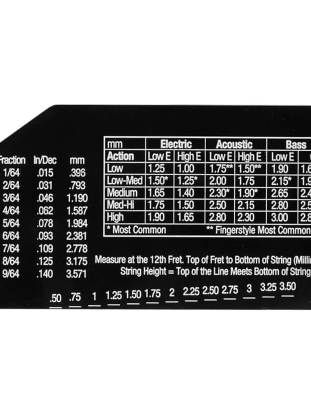 Precision String Action Gauge Ruler for String Height - Picture 6 of 6
